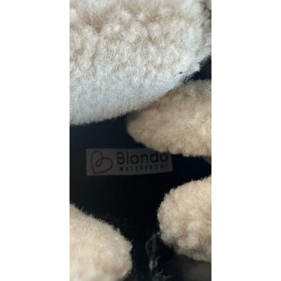 BLONDO Devin Black Suede Waterproof Lace up Zip Lug Sole Platform Boots 8.5 - Picture 11 of 11